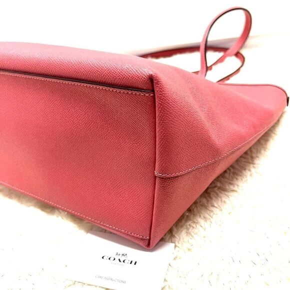 🔥NWT!| Coach Zip Top Tote Handbag Poeny Pink Msrp:$325.00 - Picture 6 of 12